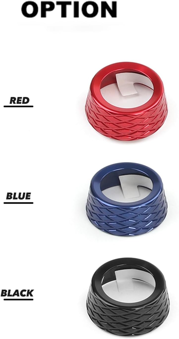 Amzcar Premium Aluminum Alloy Drive Mode Knob Cover Compatible with Kia Stinger 2018-2023 Accessories, Scratch-Proof, Weighted Feel (Blue) - Image 3